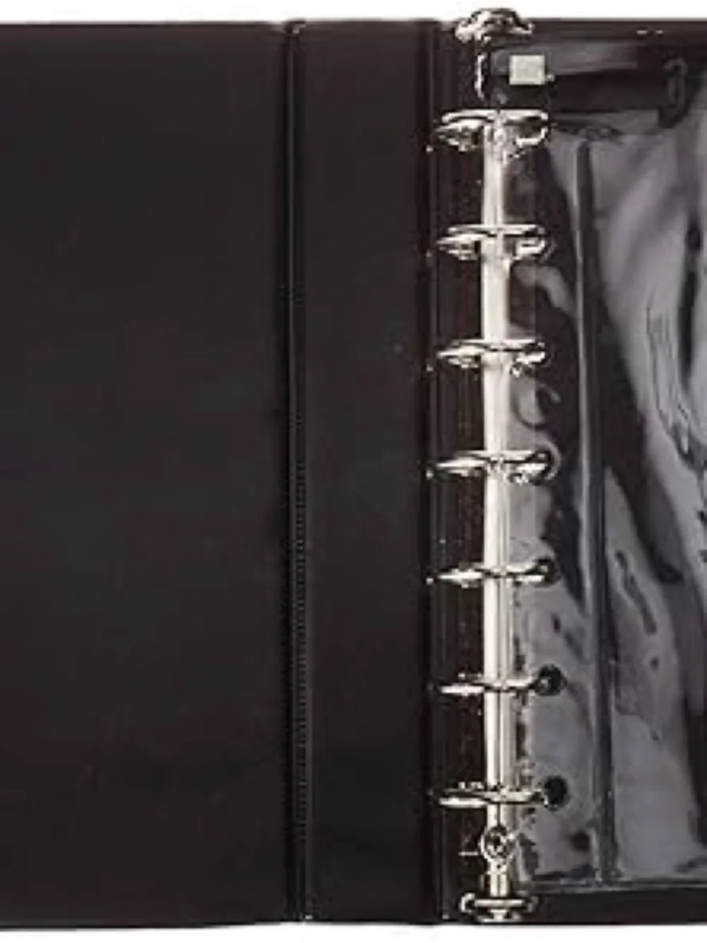 Black 7 Ring Business Checkbook Binder